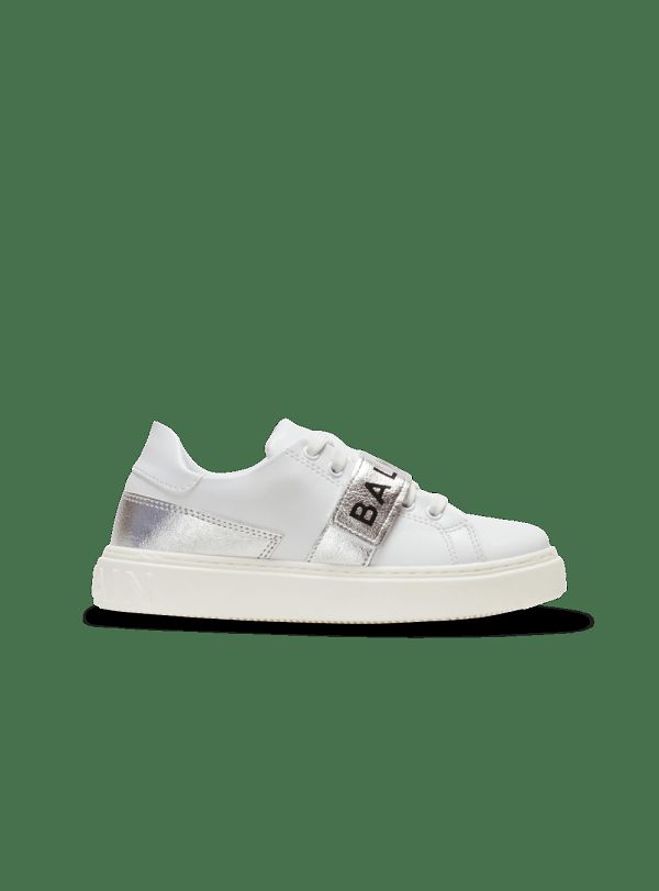 Boys' Balmain Logo Sneakers White | USA A2mvRD9M