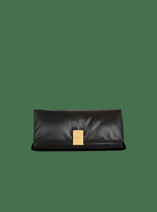 Women's Balmain 1945 Soft In Smooth Leather Handbag Black | USA unCZyv85