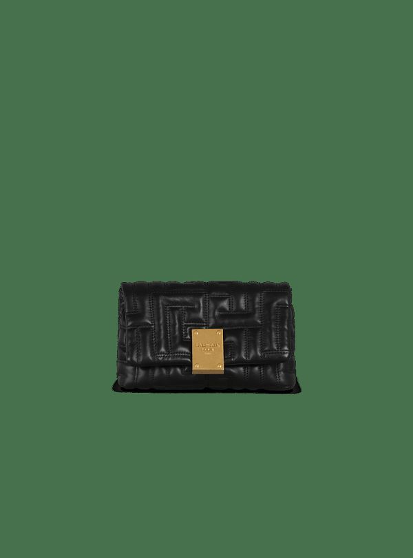 Women's Balmain 1945 Soft Mini In Quilted Leather Crossbody Bags Black | USA dgKdDD6j