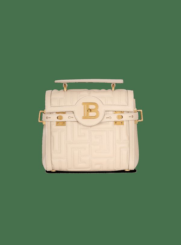 Women's Balmain B-Buzz 23 In Monogram Quilted Leather Handbag Beige | USA plyVKNTt