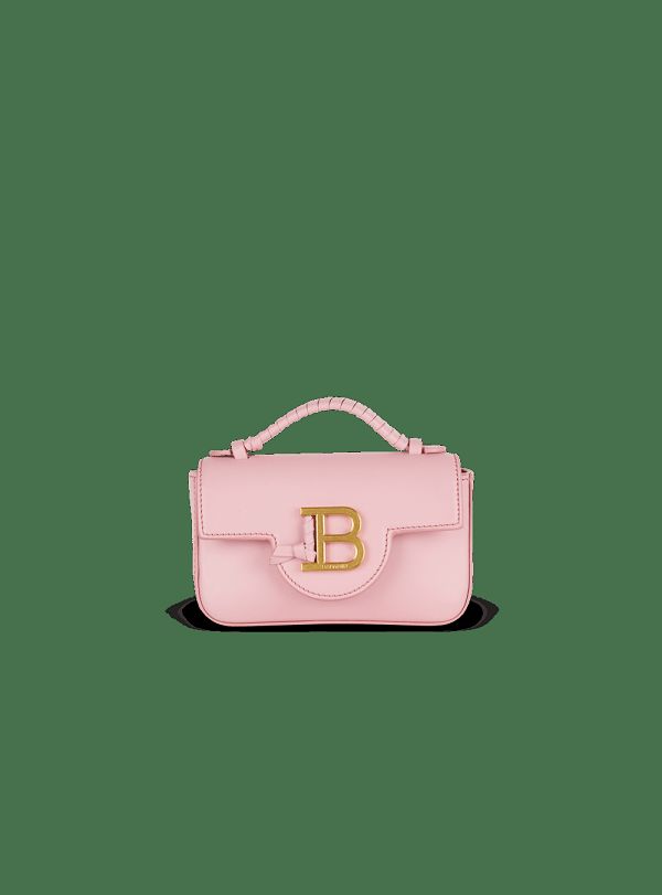 Women's Balmain B-Buzz Mini Smooth Leather Crossbody Bags Pink | USA BNj2JEot