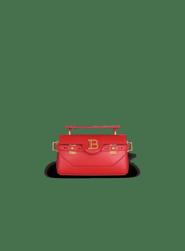 Women's Balmain Smooth Leather B-Buzz 19 Handbag Red | USA 7glLRtbS