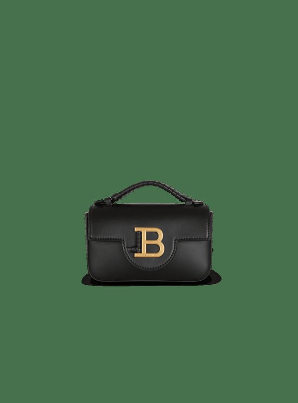 Women's Balmain Smooth Leather B-Buzz Mini Handbag Black | USA Ho5PYyhc