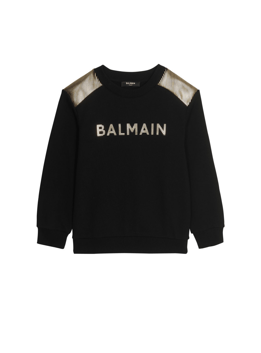 Boys\' Balmain Cotton Logo Sweatshirts Black | USA QoEBTdzw