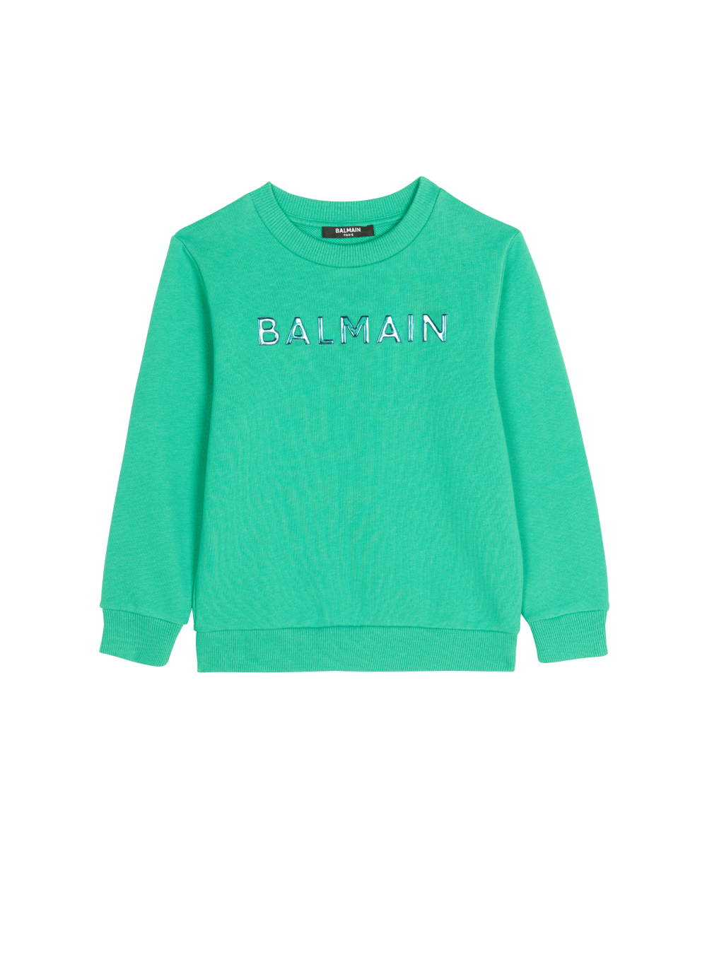 Boys\' Balmain Cotton Logo Sweatshirts Green | USA 6MwFBF5U