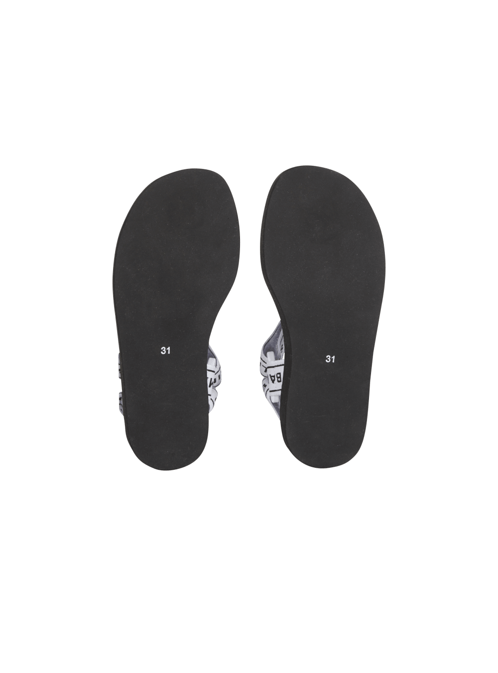 Boys' Balmain Flat Logo Sandals Black | USA 24abBnK4