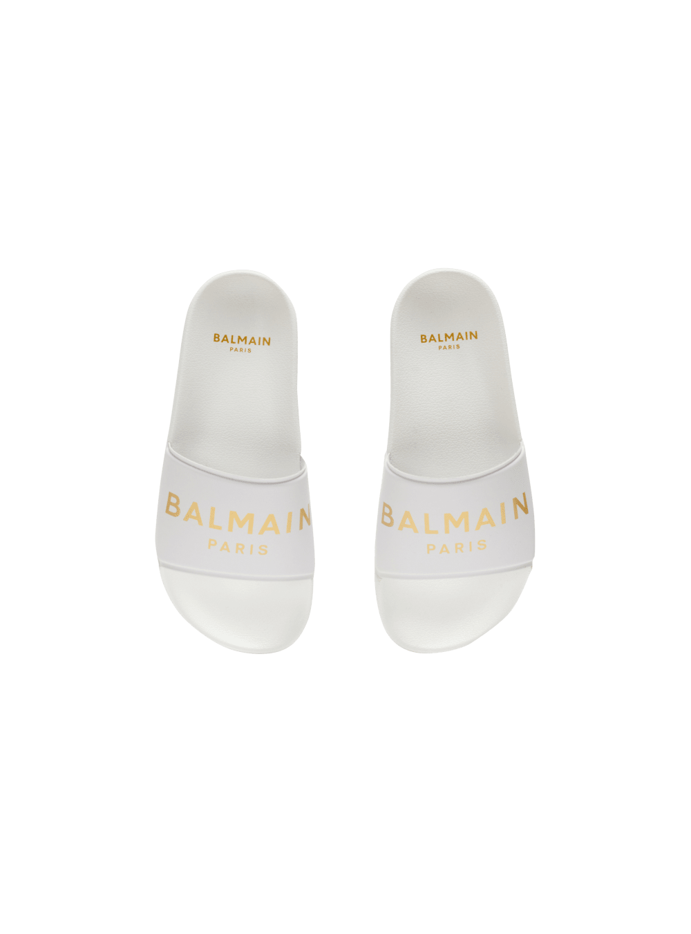 Boys' Balmain Flat Logo Sandals White | USA LZvKnx5q