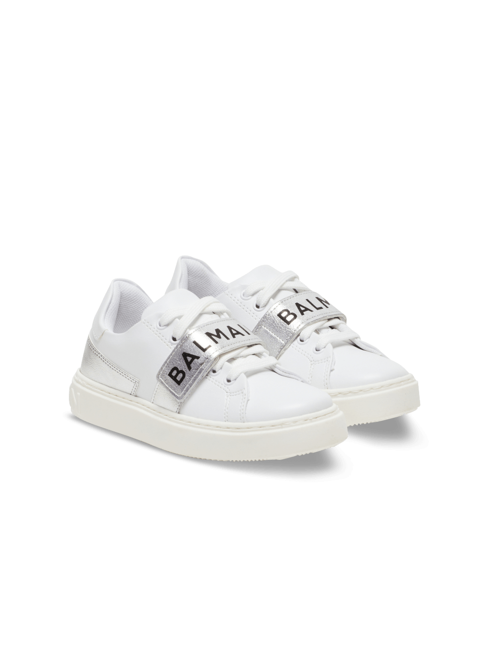 Boys' Balmain Logo Sneakers White | USA A2mvRD9M