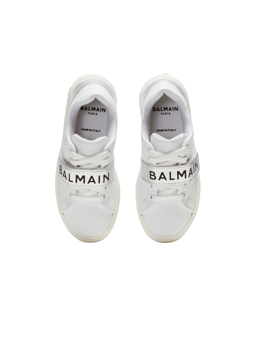 Boys' Balmain Logo Sneakers White | USA A2mvRD9M