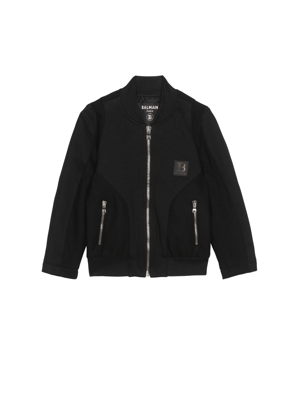 Boys\' Balmain Wool Bomber With Logo Jackets Black | USA zOWpvHcc