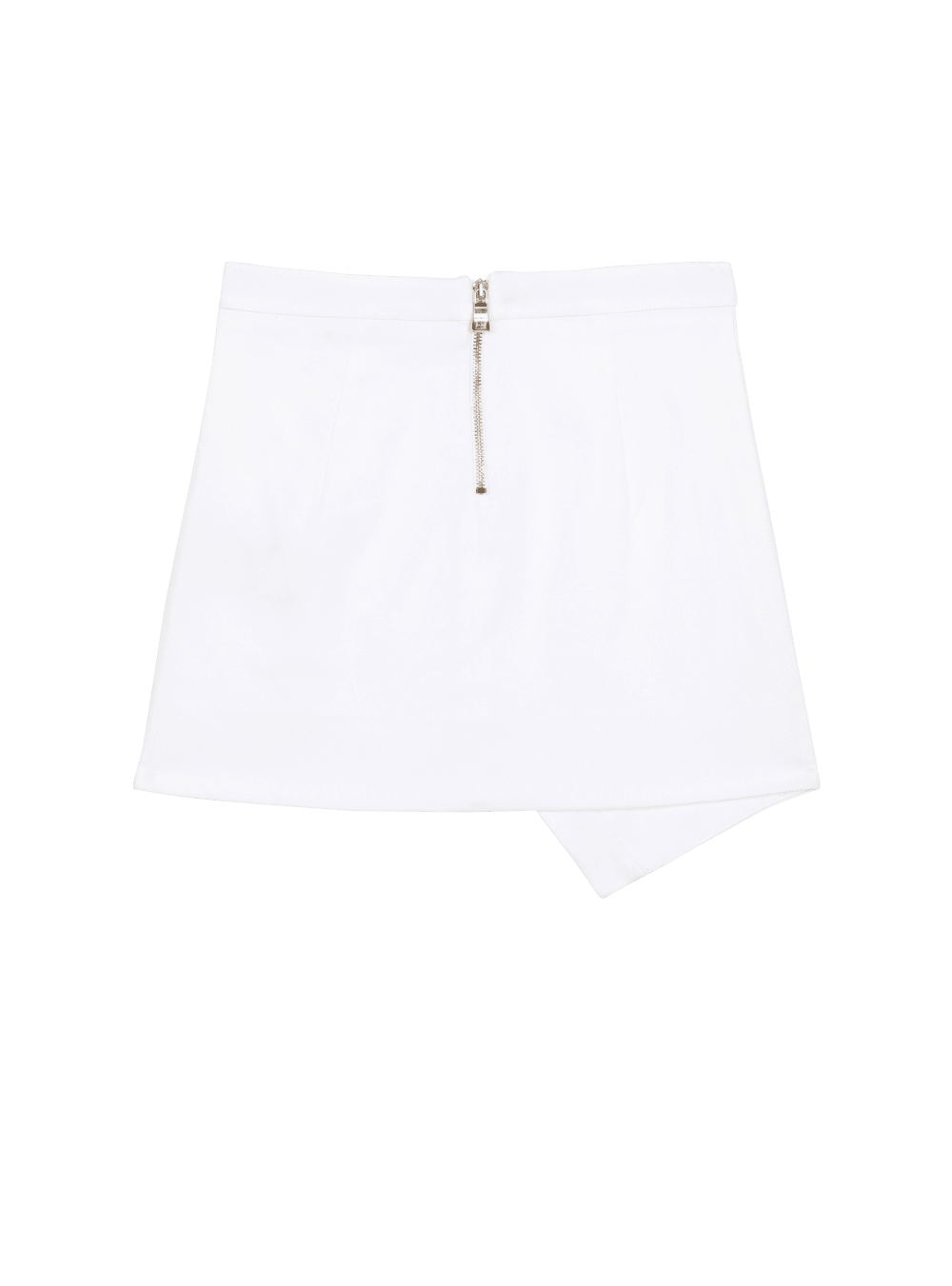 Girls' Balmain Asymmetric Cotton Skirts White | USA OLWJOJQ8