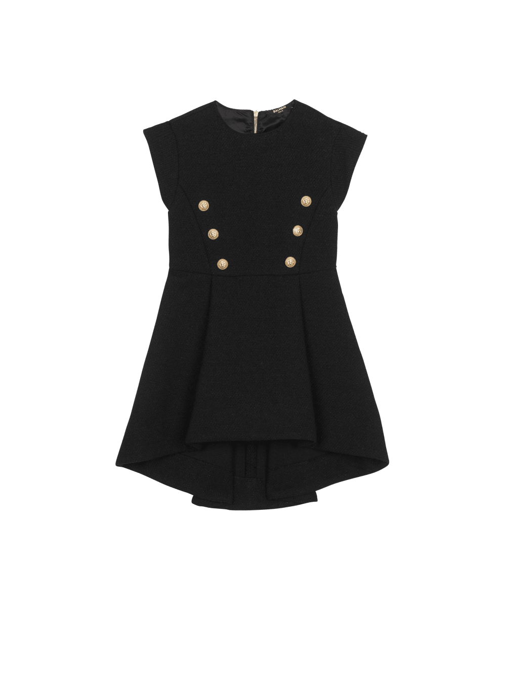 Girls\' Balmain Cotton With Buttons Dress Black | USA Fua7npRn