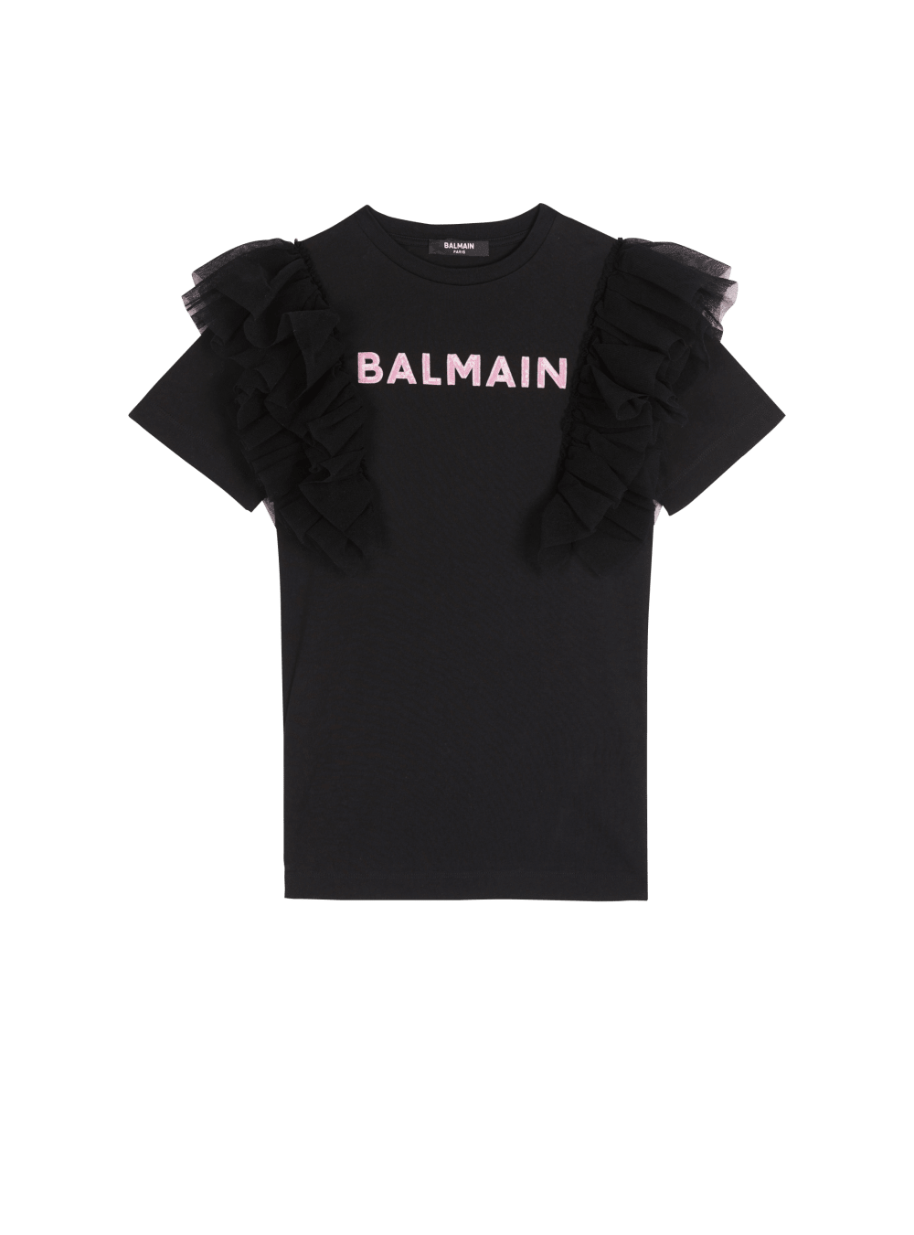 Girls\' Balmain Cotton With Logo Dress Black | USA M6sR213K