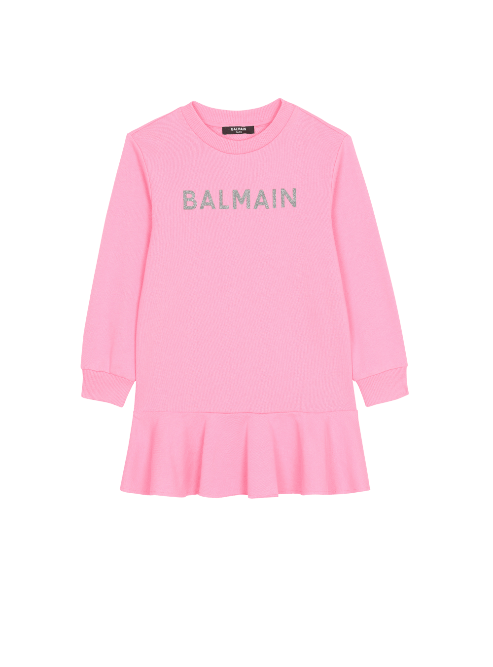 Girls\' Balmain Cotton With Logo Dress Pink | USA heCexiNy