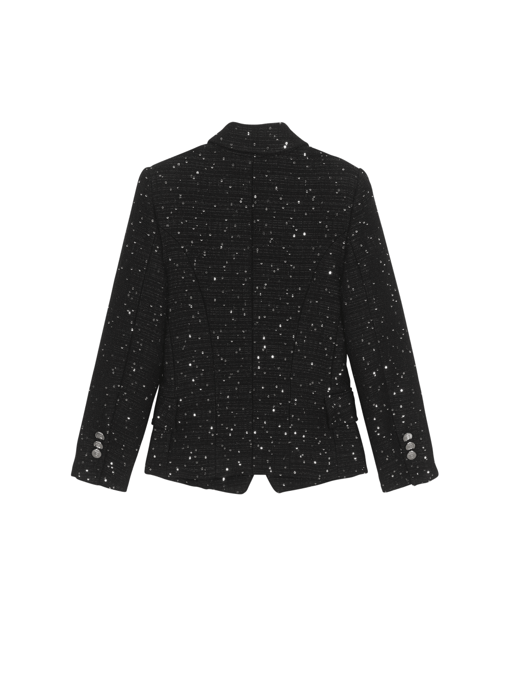 Girls' Balmain Double-breasted Cotton Jackets Black | USA mDg9AYQc