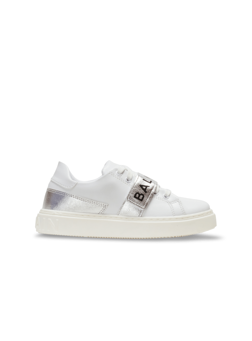 Girls\' Balmain Logo Sneakers White | USA kecqGdPo