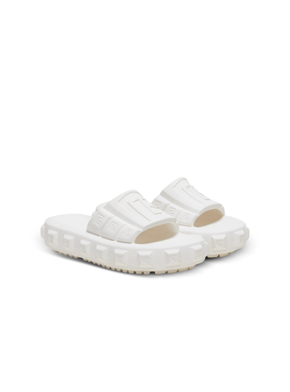 Men's Balmain Ari Flat Slides White | USA POmyYwM0