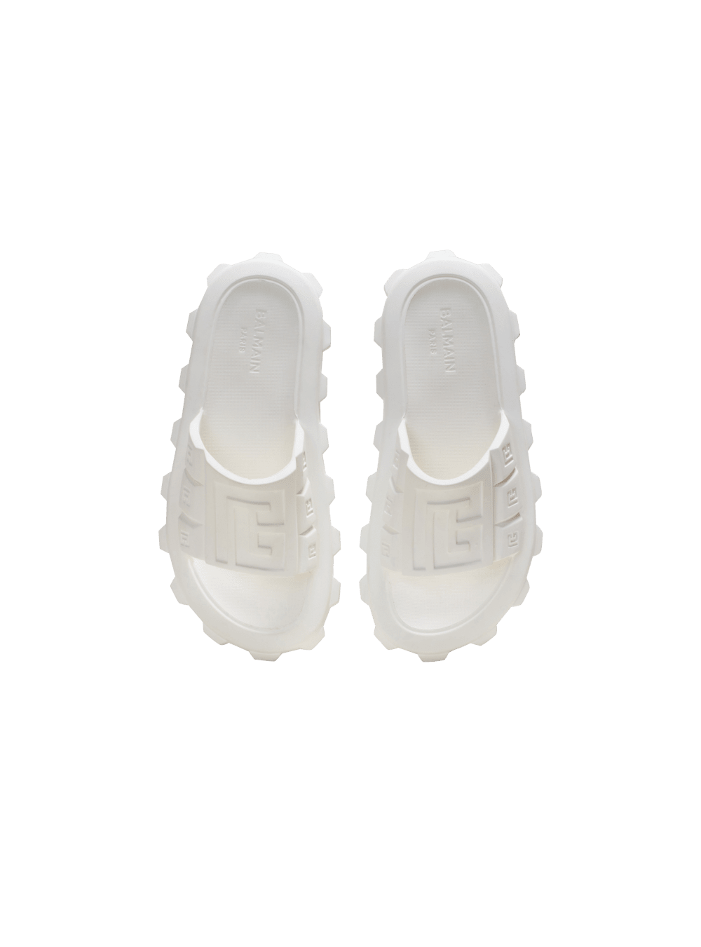 Men's Balmain Ari Flat Slides White | USA POmyYwM0