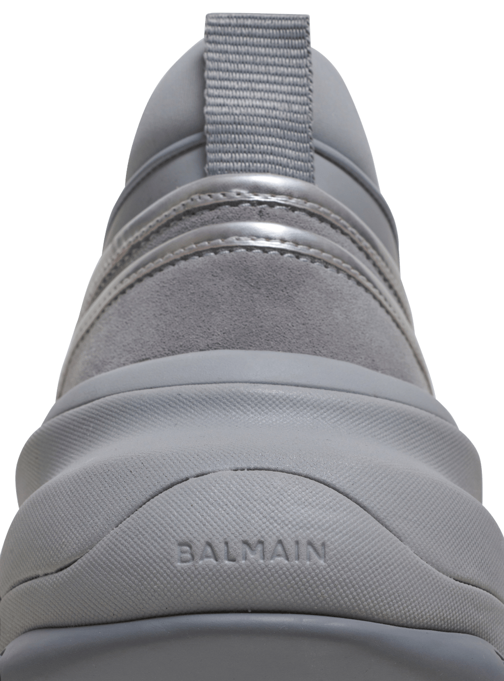 Men's Balmain B-Bold In Leather And Suede Sneakers Grey | USA ntheUASp