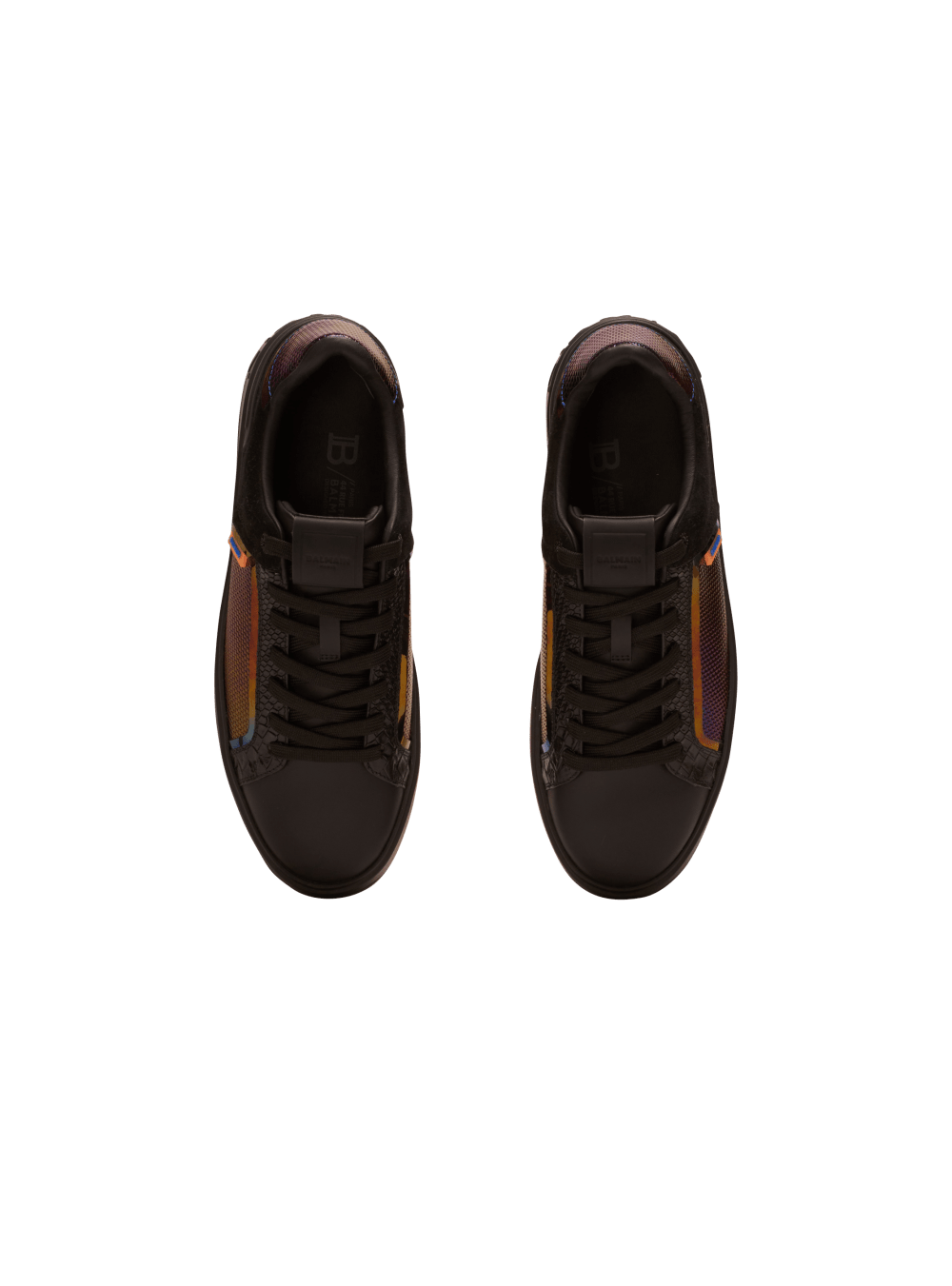 Men's Balmain B-Court In Python-effect Leather Sneakers Multicolor | USA vukaIGU3