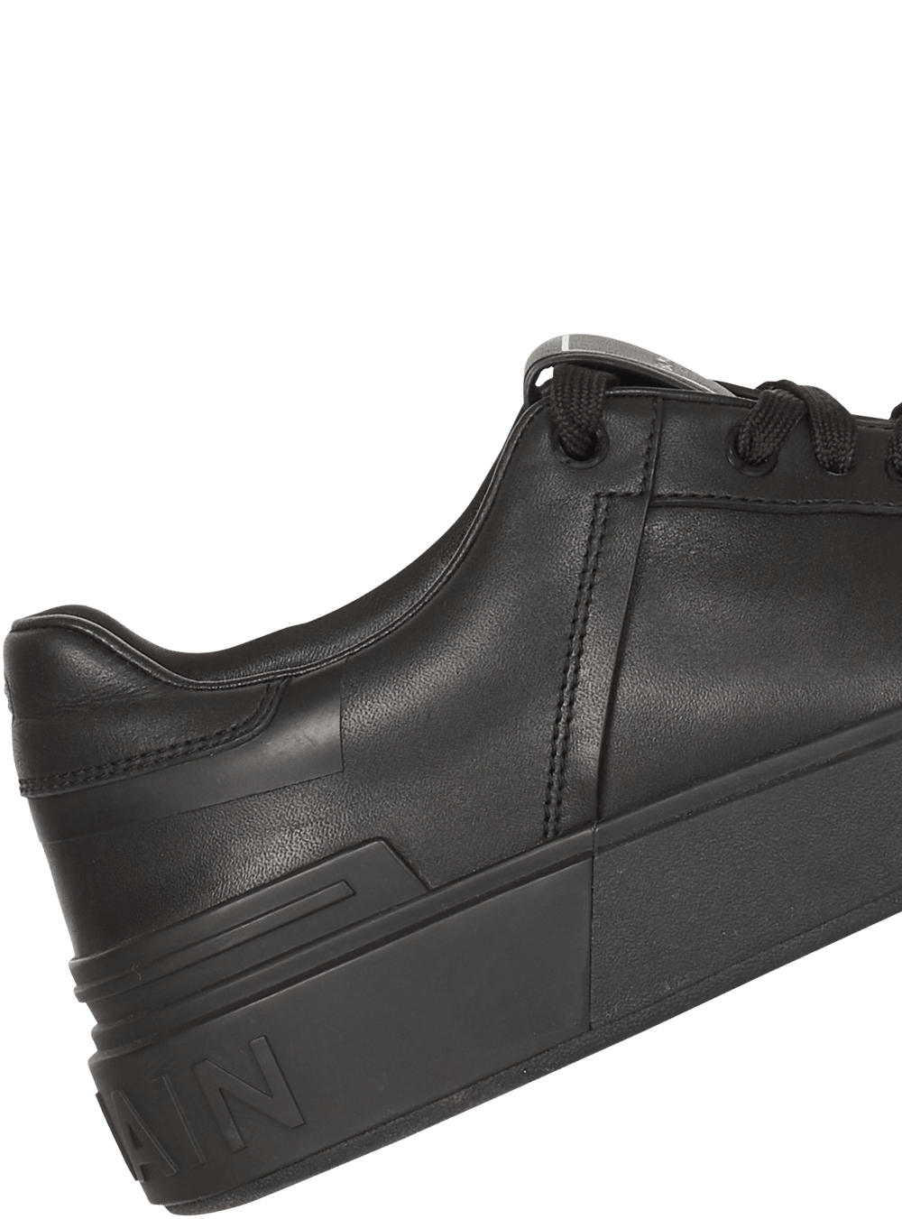 Men's Balmain B-Court Leather Sneakers Black | USA LteybLrC