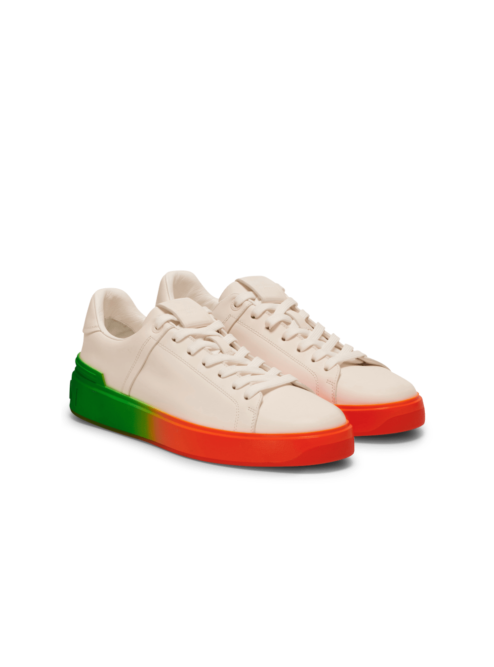 Men's Balmain B-Court Leather Sneakers Multicolor | USA ehx78O7x