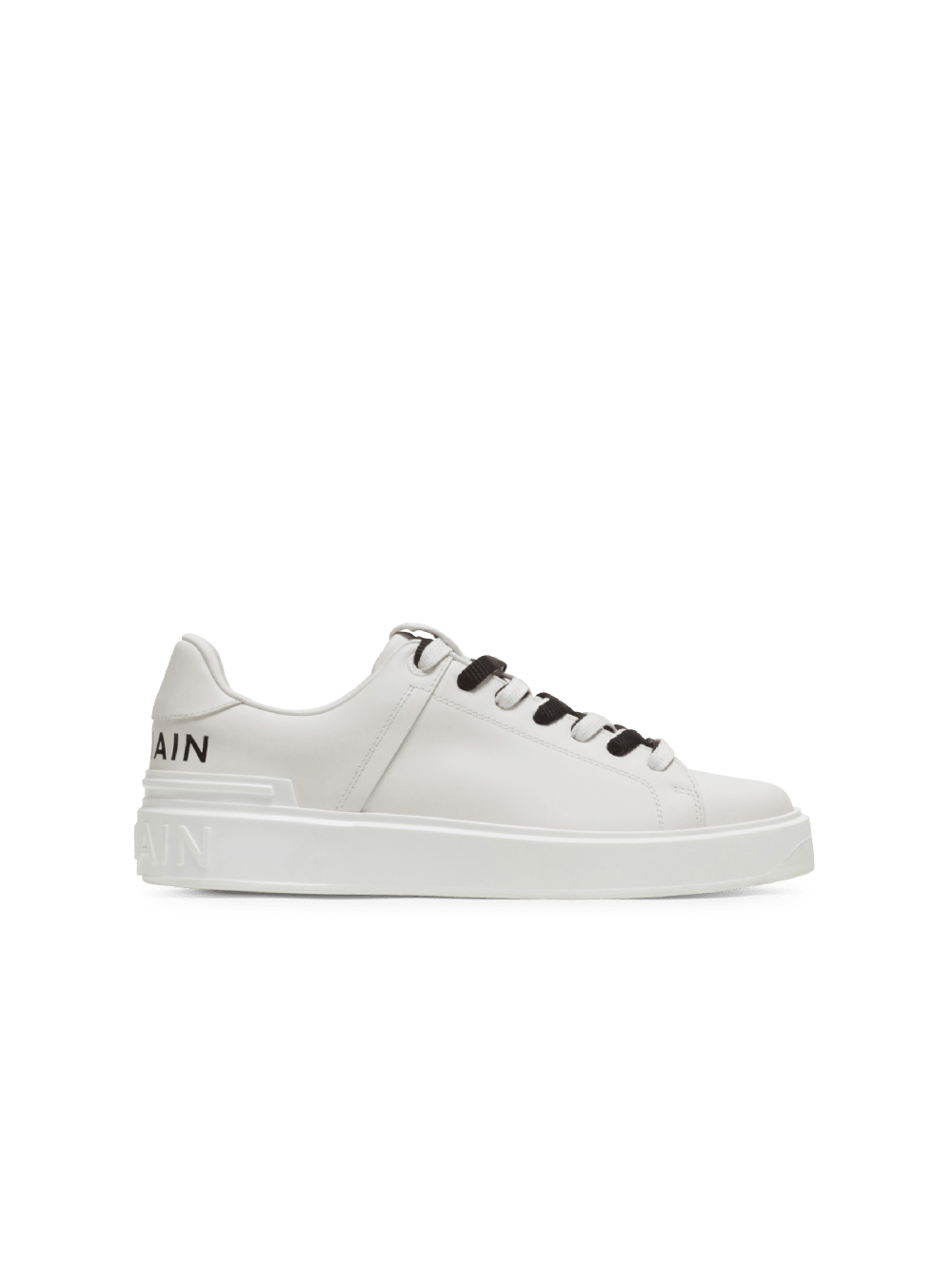 Men\'s Balmain B-Court Smooth Leather Sneakers White | USA ObXqWFHK