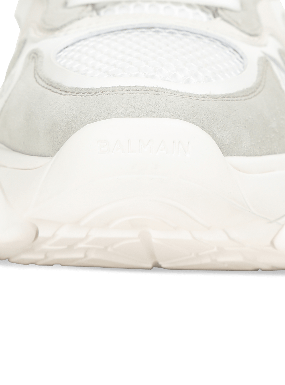 Men's Balmain B-East In Leather, Suede And Mesh Sneakers White | USA wz0fNtsh