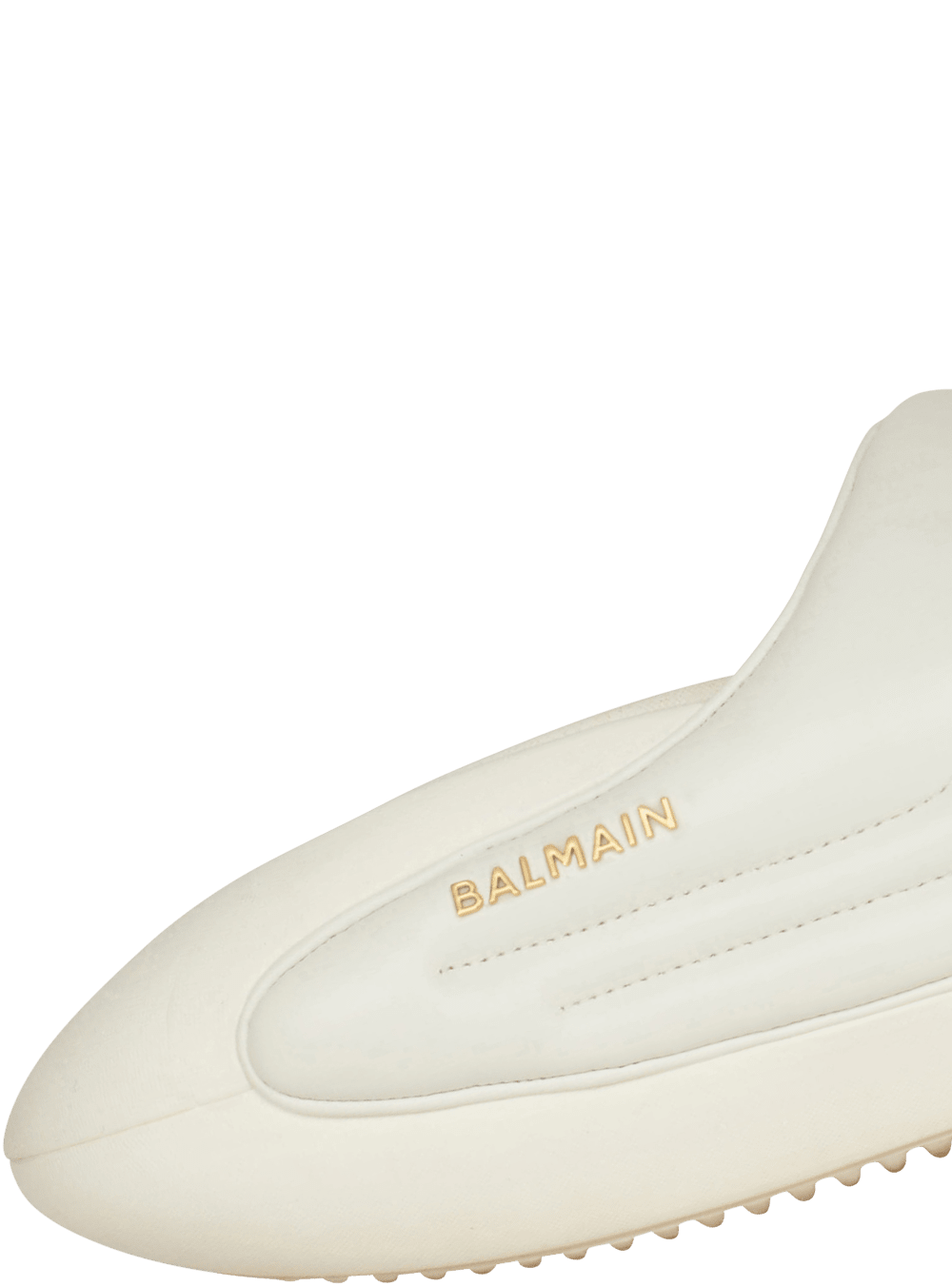 Men's Balmain B-IT Quilted Leather Slides White | USA zMSnsqLj