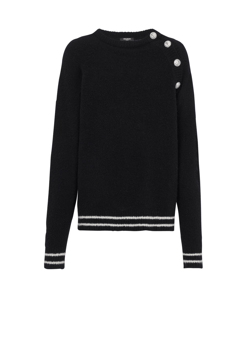 Men\'s Balmain Cashmere Sweaters Black | USA fJFKhggn