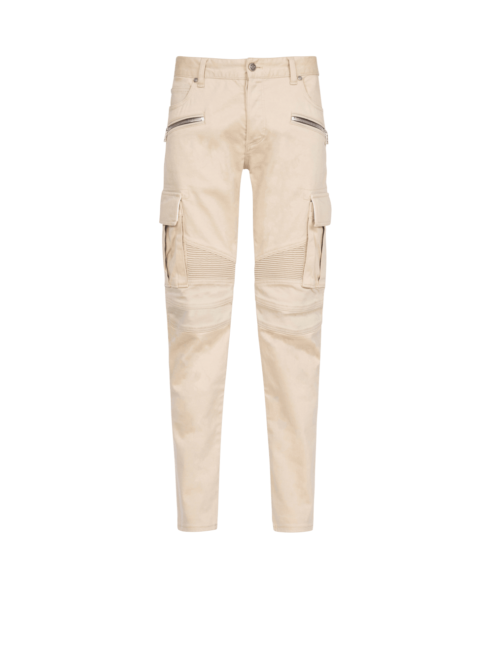 Men\'s Balmain Cotton Cargo Trousers Beige | USA lVkG5vYu