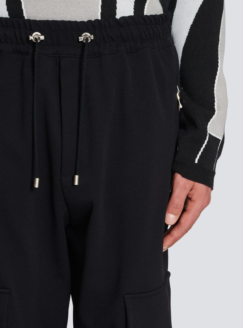 Men's Balmain Cotton Cargo Trousers Black | USA vjTkXucv