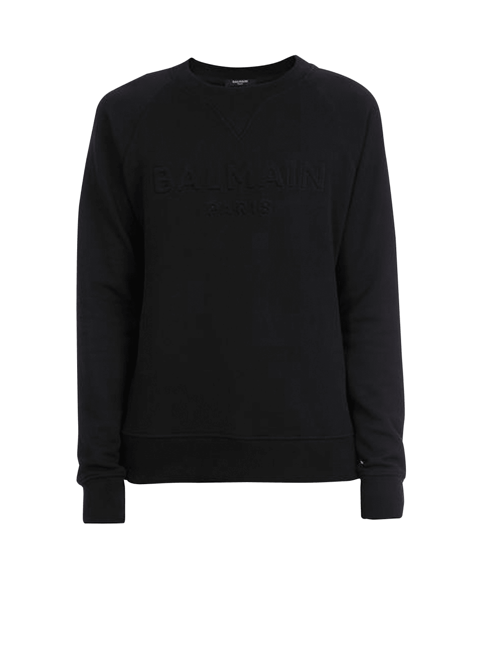 Men\'s Balmain Cotton With Embossed Logo Sweatshirts Black | USA jyLZYrSx