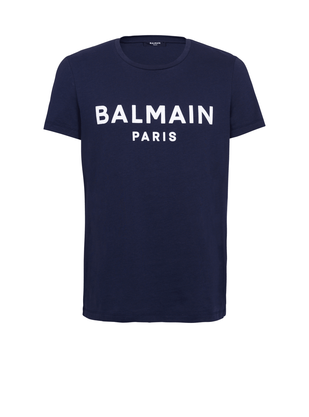 Men\'s Balmain Cotton With Flocked Medallion T Shirts Navy | USA axOKUbP8