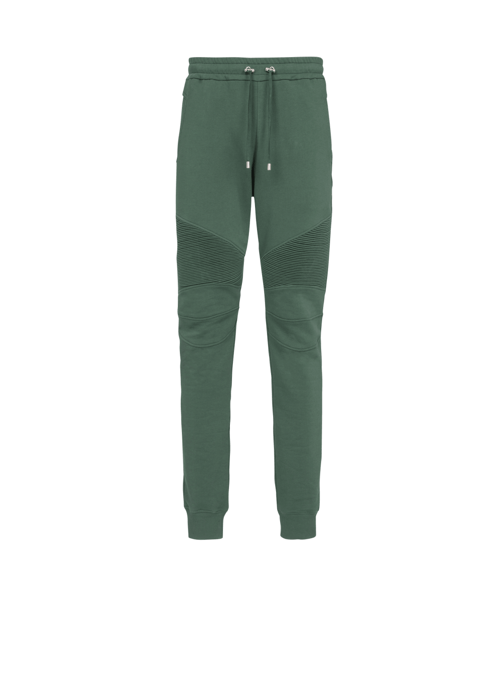 Men\'s Balmain Cotton With Flocked Paris Logo Sweatpants Green | USA WYA4mRpw