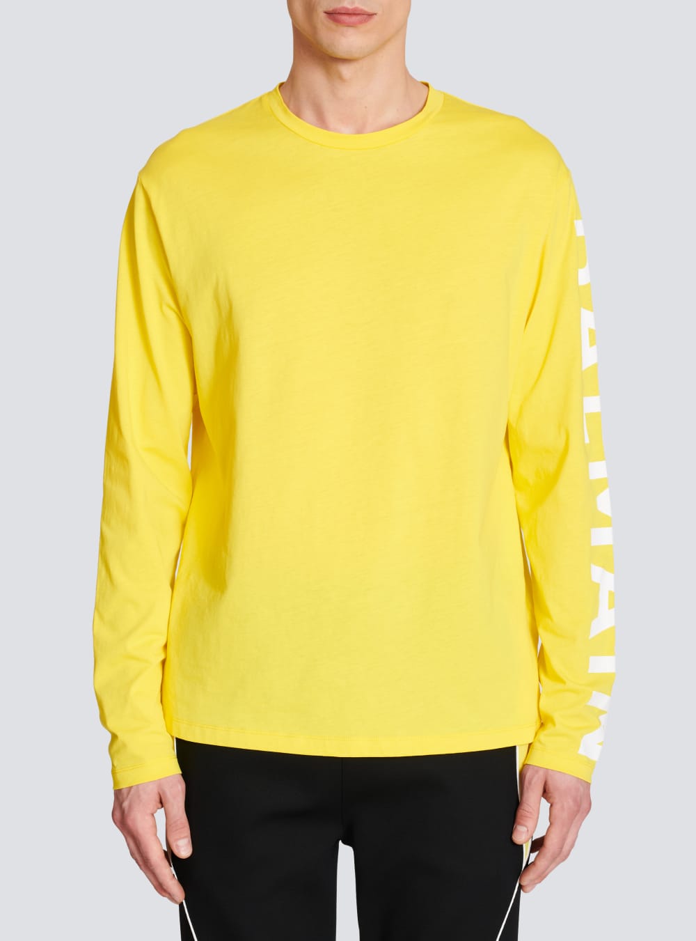 Men's Balmain Cotton With Logo T Shirts Yellow | USA 6fFg3vUg