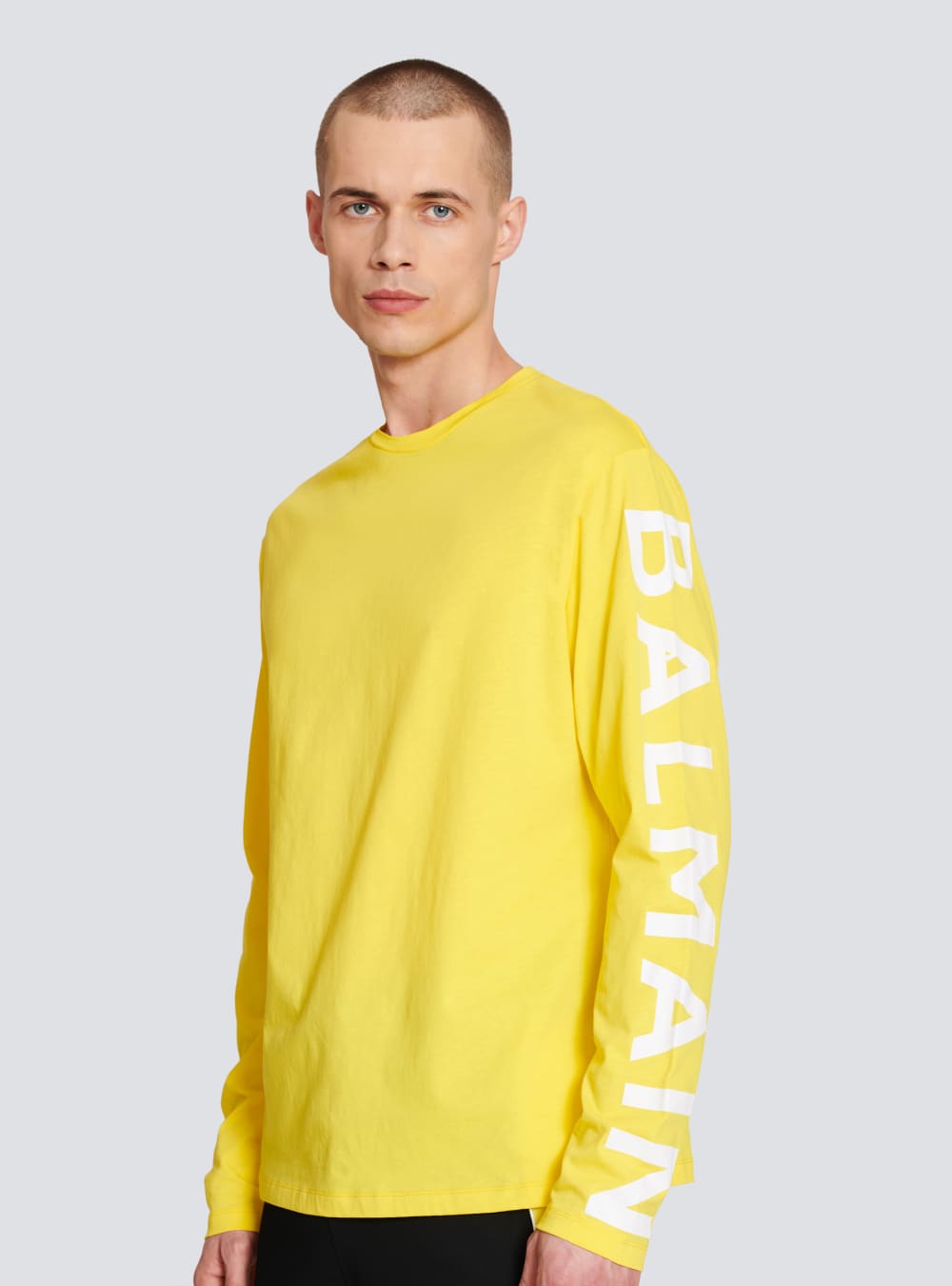 Men's Balmain Cotton With Logo T Shirts Yellow | USA 6fFg3vUg