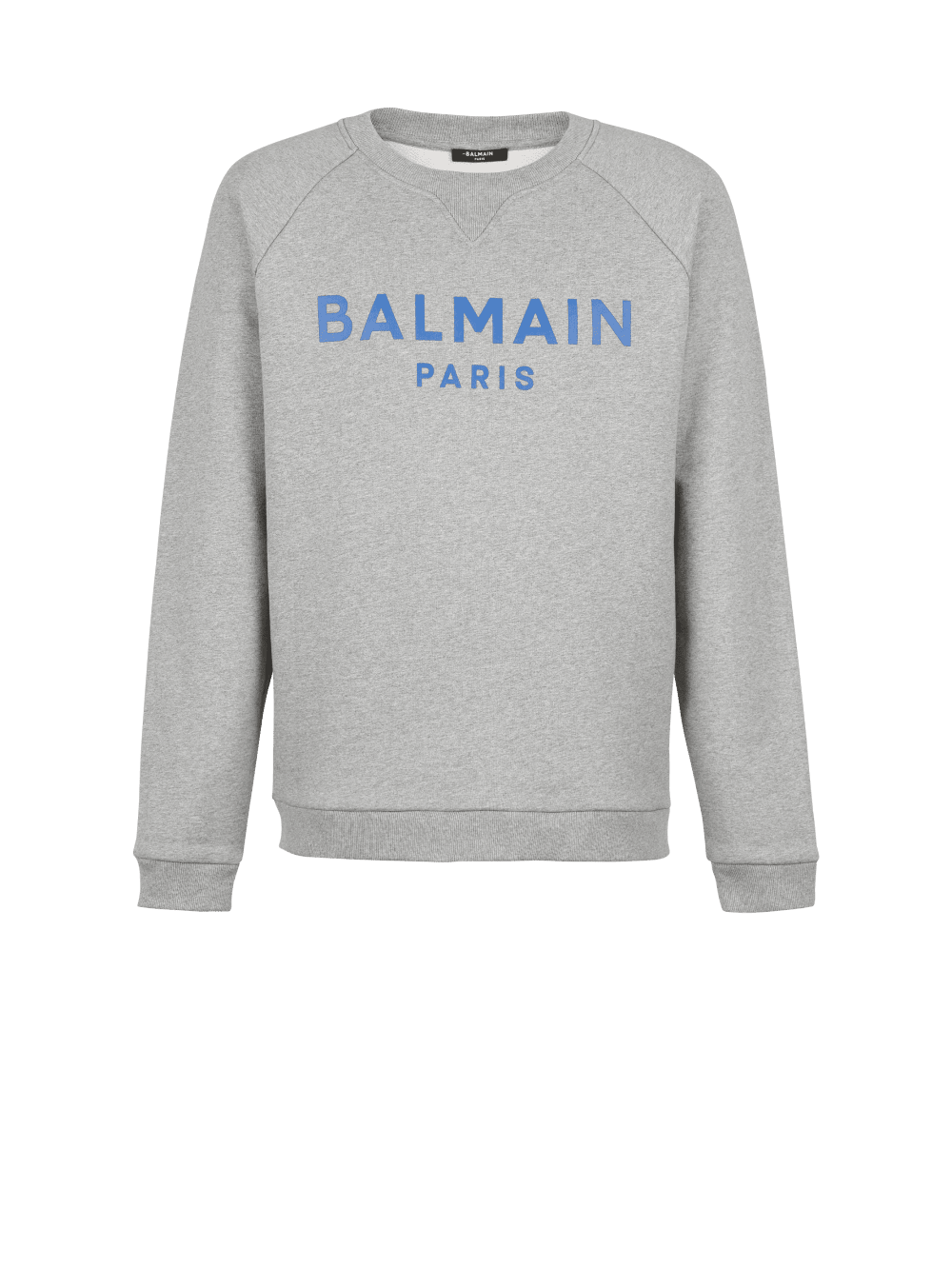 Men\'s Balmain Cotton With Paris Logo Print Sweatshirts Grey | USA fFtLwT4D