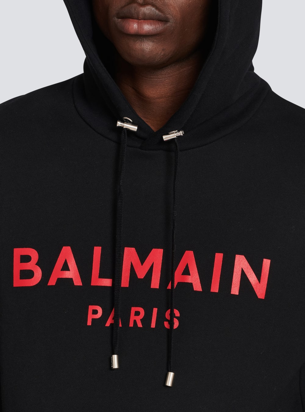 Men's Balmain Cotton With Paris Logo Print Sweatshirts Black | USA hXsBXTL0