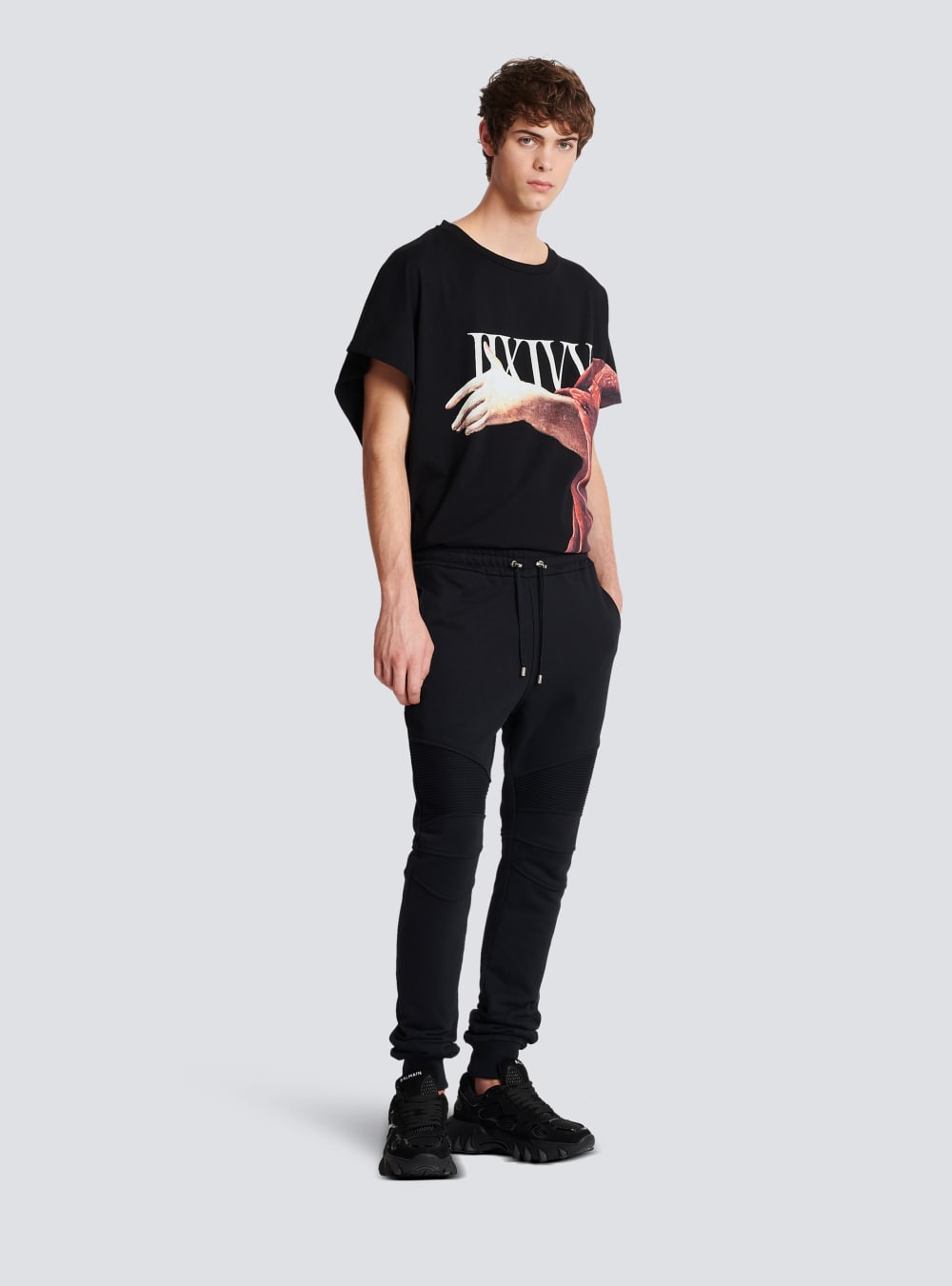 Men's Balmain Cotton With Paris Logo Sweatpants Black | USA 4bsXLEaU