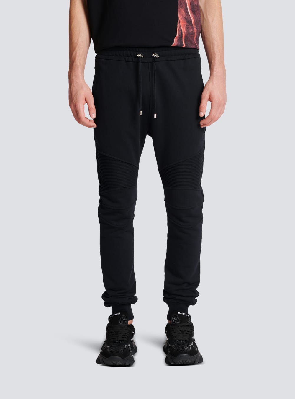 Men's Balmain Cotton With Paris Logo Sweatpants Black | USA 4bsXLEaU