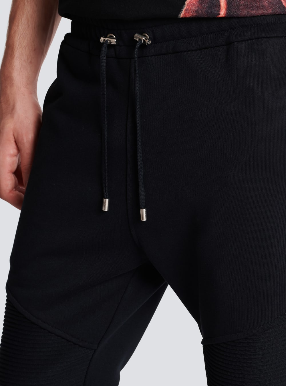 Men's Balmain Cotton With Paris Logo Sweatpants Black | USA 4bsXLEaU