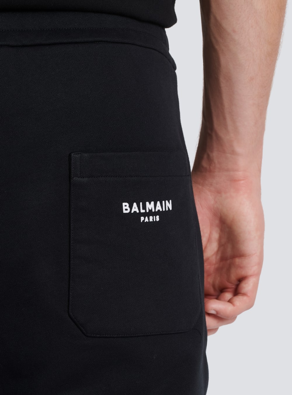 Men's Balmain Cotton With Paris Logo Sweatpants Black | USA 4bsXLEaU