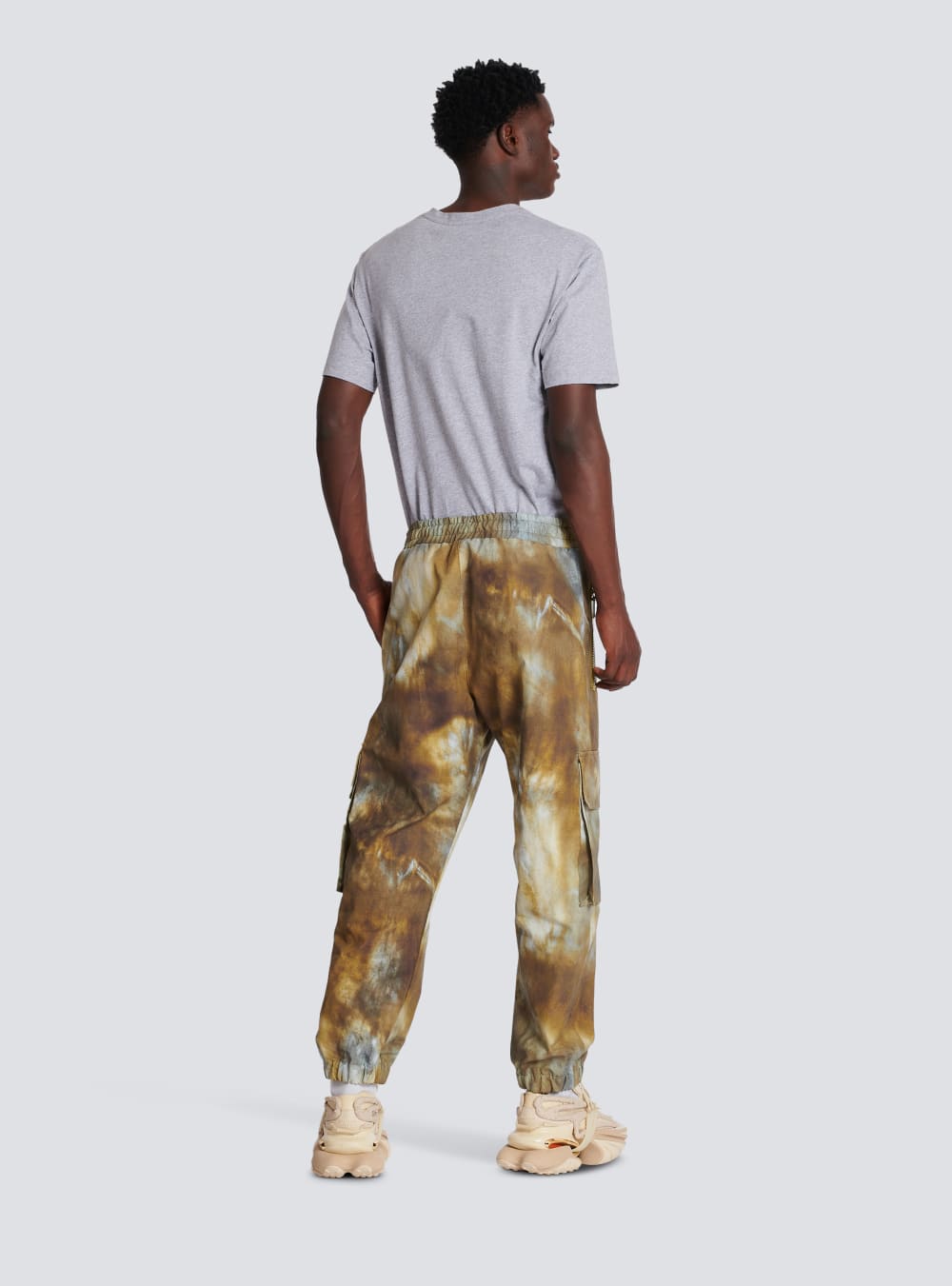 Men's Balmain Desert Print Cotton Cargo Trousers Multicolor | USA q8a6vQPm