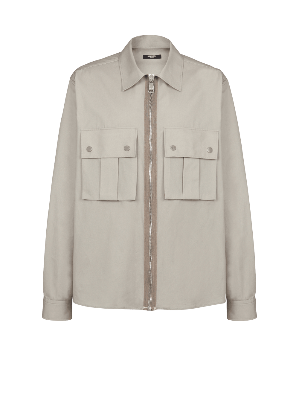 Men\'s Balmain Desert Print Cotton Shirts Khaki | USA PipIlRT4