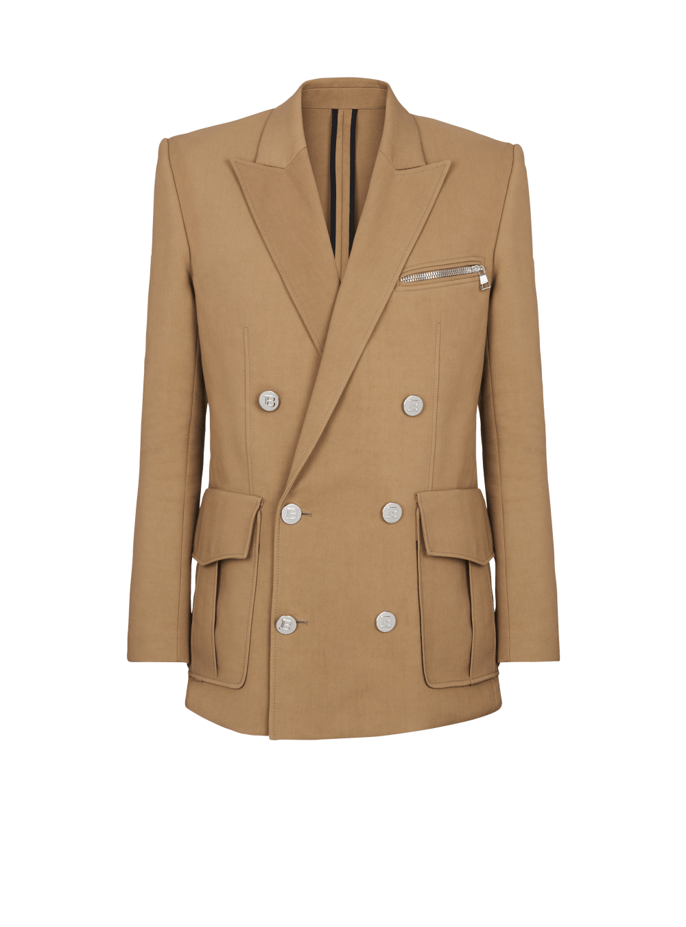 Men\'s Balmain Double-breasted Blazers Beige | USA zzalFiW9