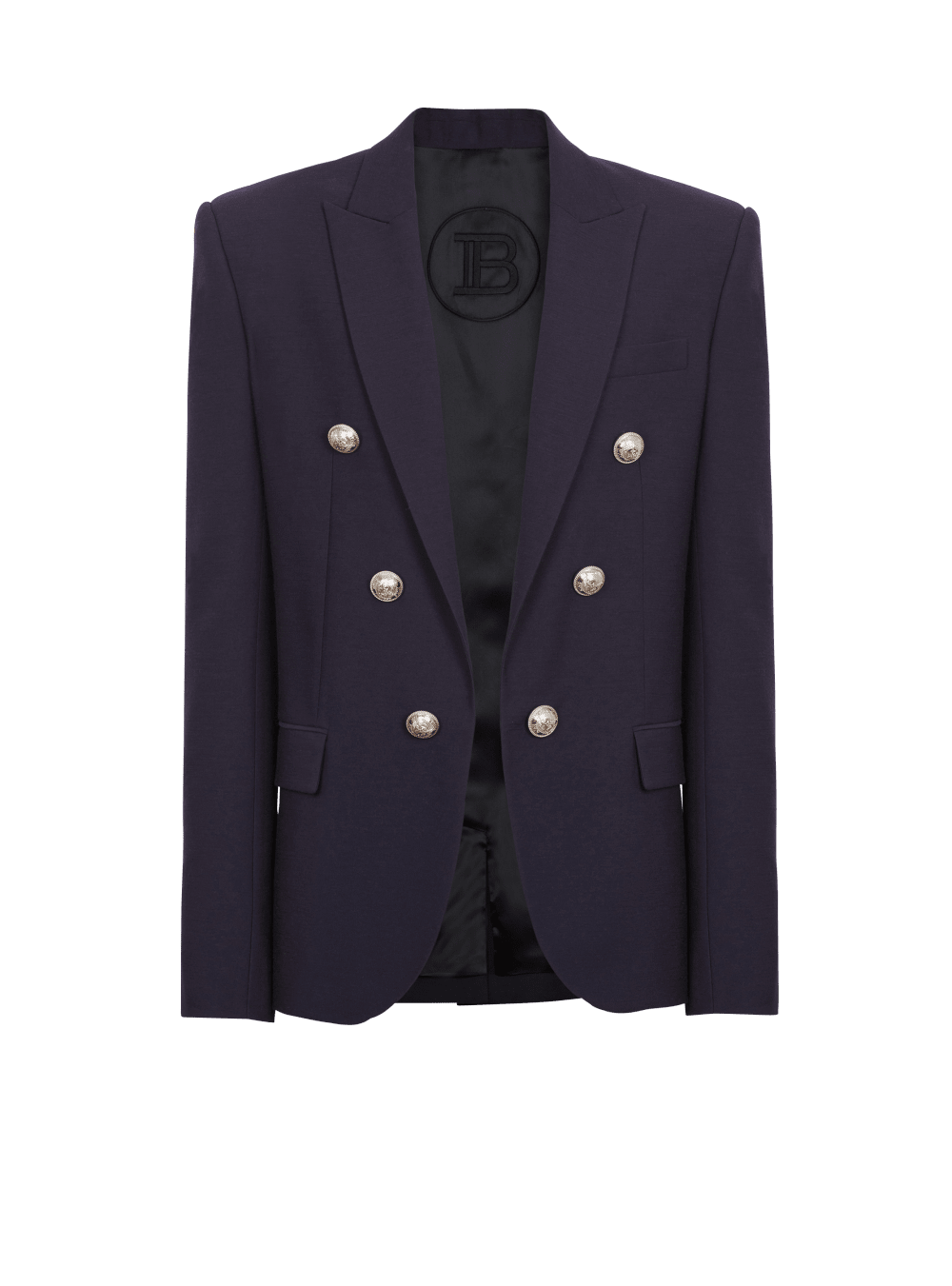 Men\'s Balmain Double-breasted Jersey Blazers Navy | USA 13zDTrMC