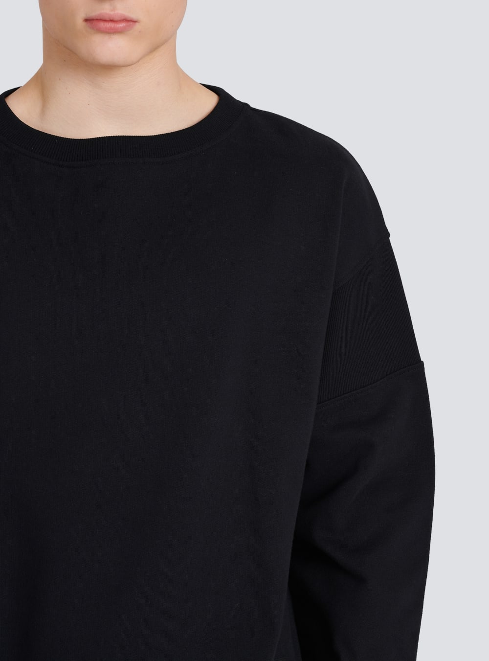 Men's Balmain Eco-designed Cotton With Logo Print Sweatshirts Black | USA m4qITSrA