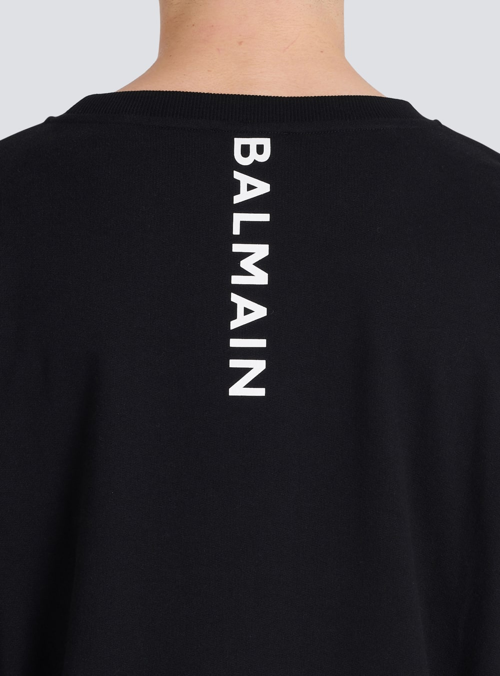 Men's Balmain Eco-designed Cotton With Logo Print Sweatshirts Black | USA m4qITSrA