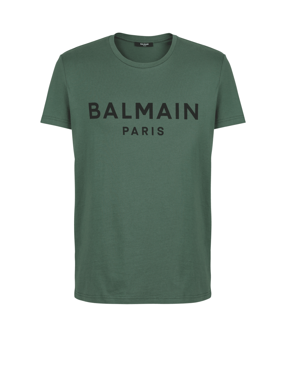 Men\'s Balmain Eco-designed Cotton With Paris Logo Print T Shirts Green | USA A6sfggQf